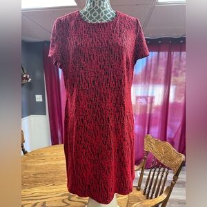 Calvin klein red and black designer dress size 14